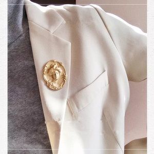Buy 1 get 1 50% off Brand New Matte Metal Portrait Face Brooches